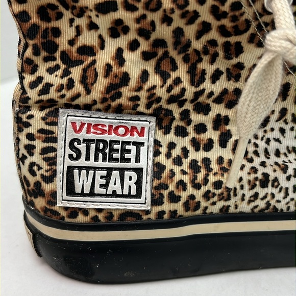 Vision Street Wear Leopard Print Hi Top Canvas Skateboarding Shoes Size 8.5 - Picture 6 of 11